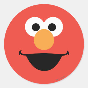 Sticker Rond Elmo Face Art