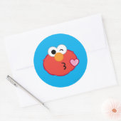 Sticker Rond Elmo Face Jeter un baiser (Enveloppe)