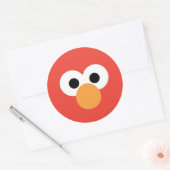 Sticker Rond Elmo Gros Visage (Enveloppe)