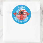 Sticker Rond Elmo président - Drapeau (Sac)