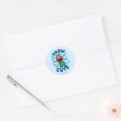 Sticker Rond Elmo Snow Cute (Enveloppe)