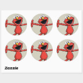 Sticker Rond Elmo Vintage (Feuille)