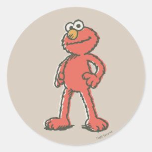 Sticker Rond Elmo Vintage