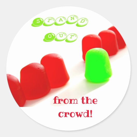 Sticker Rond Éloignez-vous de la motivation de la foule (Devant)