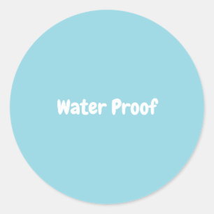 Sticker Rond Emballage Bleu Étanche Sans Éclaboussures Étiquett