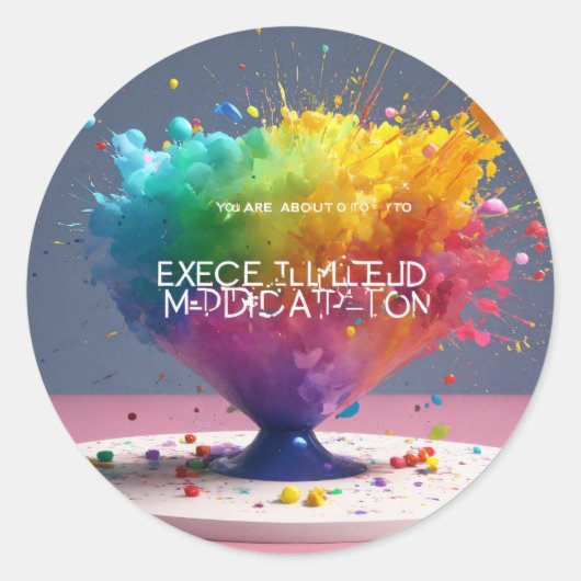 Sticker Rond emballage cadeau (Devant)