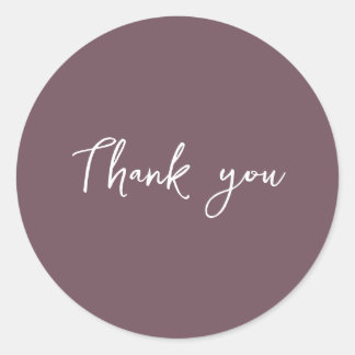 Sticker Rond Emballage cadeau Merci Mauve Chic Entreprise