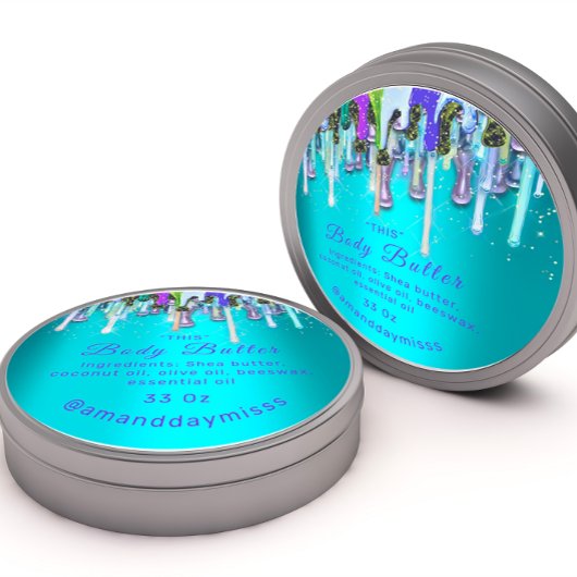 Sticker Rond Emballage de beurre corps en ligne Beauté Ocean Dr