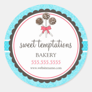 Sticker Rond Emballage de boulangerie de pâtisserie