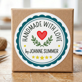 Sticker Rond Emballage de Marque Personnalisable - Fabriqué ave