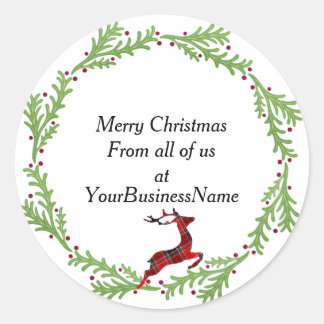 Sticker Rond Emballage de Noël joyeux