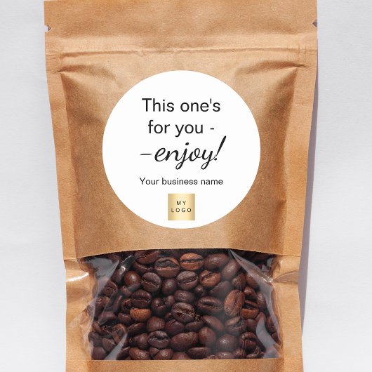 Sticker Rond Emballage du logo de l'entreprise d'achat client