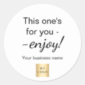 Sticker Rond Emballage du logo de l'entreprise d'achat client (Devant)