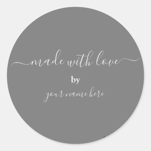 Sticker Rond Emballage simple fait main (Devant)