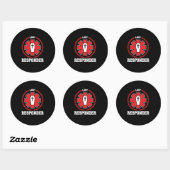 Sticker Rond Embalmer Funeral Mortician Poison Last Responder F (Feuille)