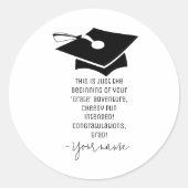 Sticker Rond Embarquez sur votre "Grate" Aventure Cheesy Gradua (Devant)