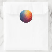 Sticker Rond Ember Fade – Ronde Classique d'Art de Feu Abstrait (Sac)