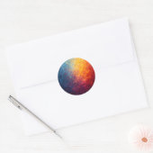 Sticker Rond Ember Fade – Ronde Classique d'Art de Feu Abstrait (Enveloppe)