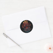 Sticker Rond Ember Lotus | Conception de la main Hamsa (Enveloppe)