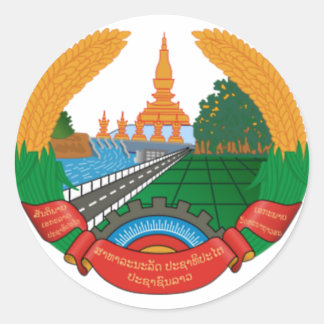 STICKER ROND EMBLÉE NATIONALE D'AJO - LAO BADLE