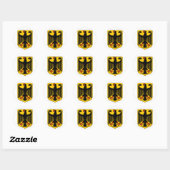 Sticker Rond emblème allemand (Feuille)