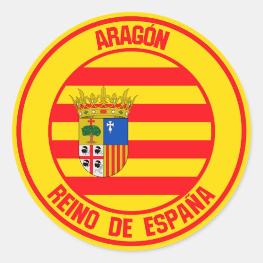Sticker Rond Emblème Aragón Round (Devant)