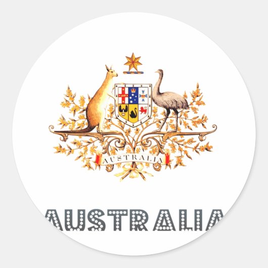 Sticker Rond Emblème australien (Devant)