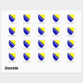 Sticker Rond Emblème bosniaque (Feuille)