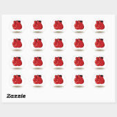 Sticker Rond Emblème Boxe cool (Feuille)
