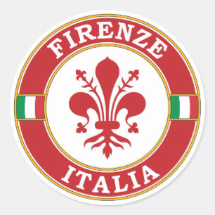Sticker Rond Emblème circulaire Florence Italie