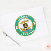 Sticker Rond Emblème circulaire Galway Irlande (Enveloppe)