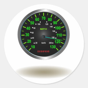 Sticker Rond Emblème cool Speedometer