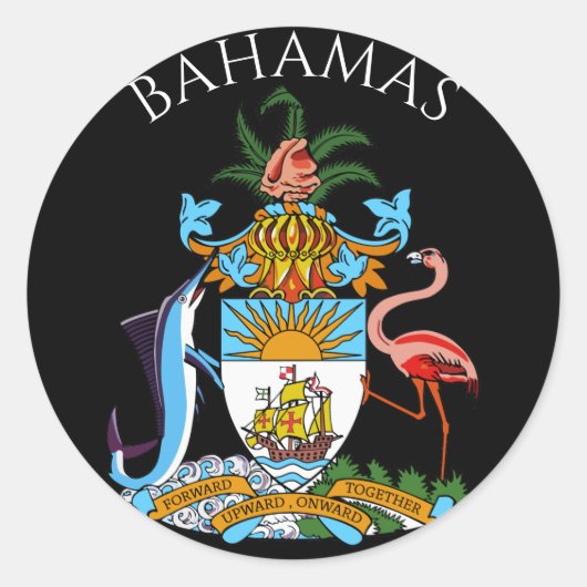 Sticker Rond emblème de bahamas (Devant)