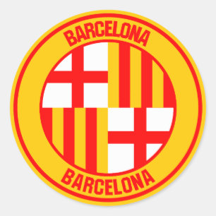 Sticker Rond Emblème de Barcelone