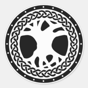 Sticker Rond Emblème de blanc de Gaiscioch