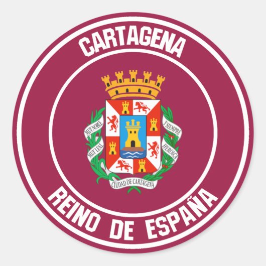 Sticker Rond Emblème de Carthagène (Devant)