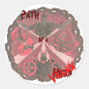 Sticker Rond Emblème de "Chemin d'un héros" des méchants (avec 