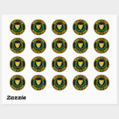Sticker Rond Emblème de Chypre (Feuille)