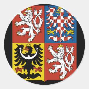 Sticker Rond emblème de Czech