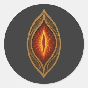 Sticker Rond Emblème de Fantasy du Seigneur des Ténèbres aux Ye
