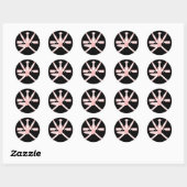 Sticker Rond emblème de femme (Feuille)