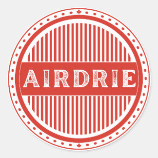 Sticker Rond Emblème de fierté de la ville d'Airdrie – Identité