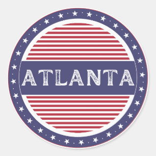 Sticker Rond Emblème de fierté de la ville d'Atlanta – Identité