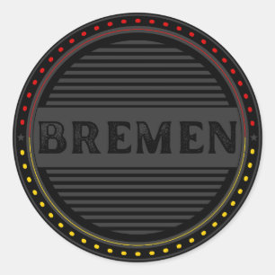 Sticker Rond Emblème de fierté de la ville de Brême – Identité