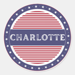 Sticker Rond Emblème de fierté de la ville de Charlotte – Ident