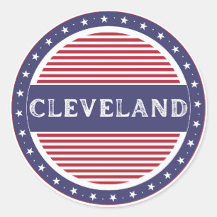 Sticker Rond Emblème de fierté de la ville de Cleveland - Ident