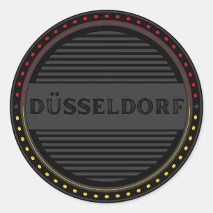 Sticker Rond Emblème de fierté de la ville de Düsseldorf – Iden