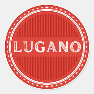 Sticker Rond Emblème de fierté de la ville de Lugano – Identité