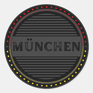 Sticker Rond Emblème de fierté de la ville de München – Identit