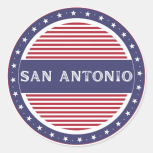 Sticker Rond Emblème de fierté de la ville de San Antonio – Ide